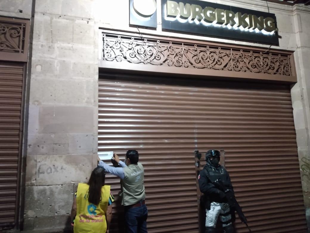 Suspenden Guardianes de la Salud 6 establecimientos en Morelia