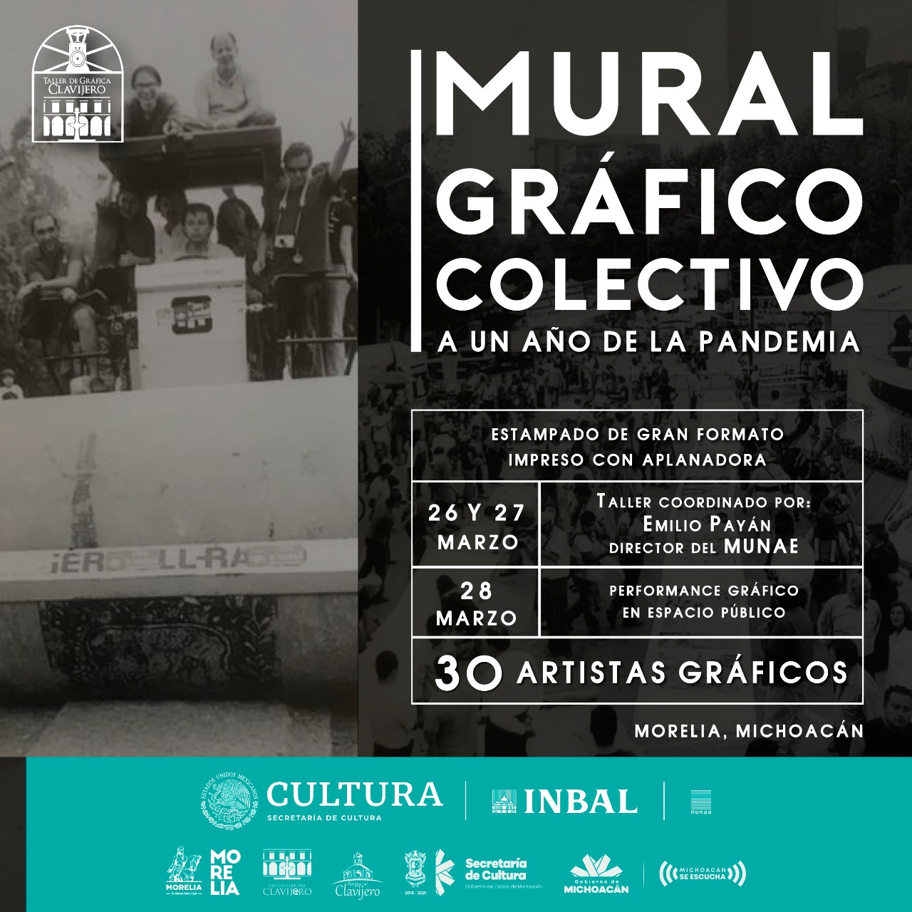 Realizarán 30 artistas mural de obra gráfica en Clavijero