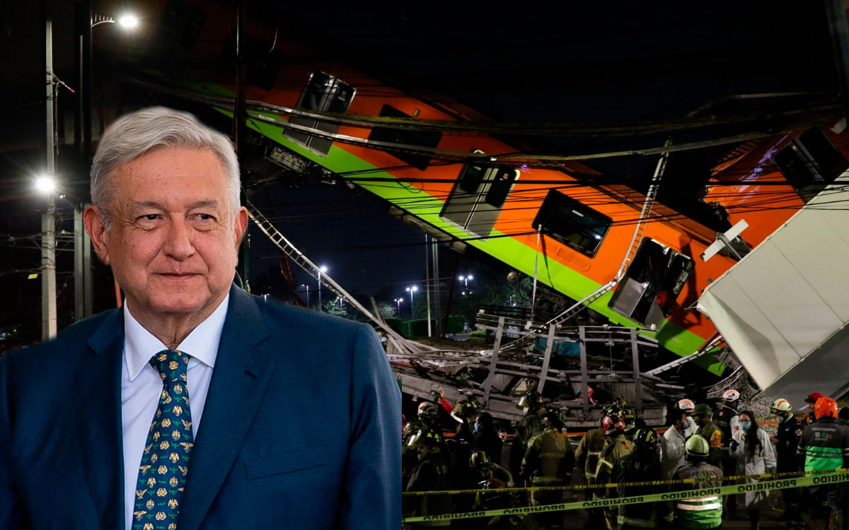 Sin ceremonia y a la carrera, AMLO pidió disculpas a las víctimas de la caída del metro de la línea 12