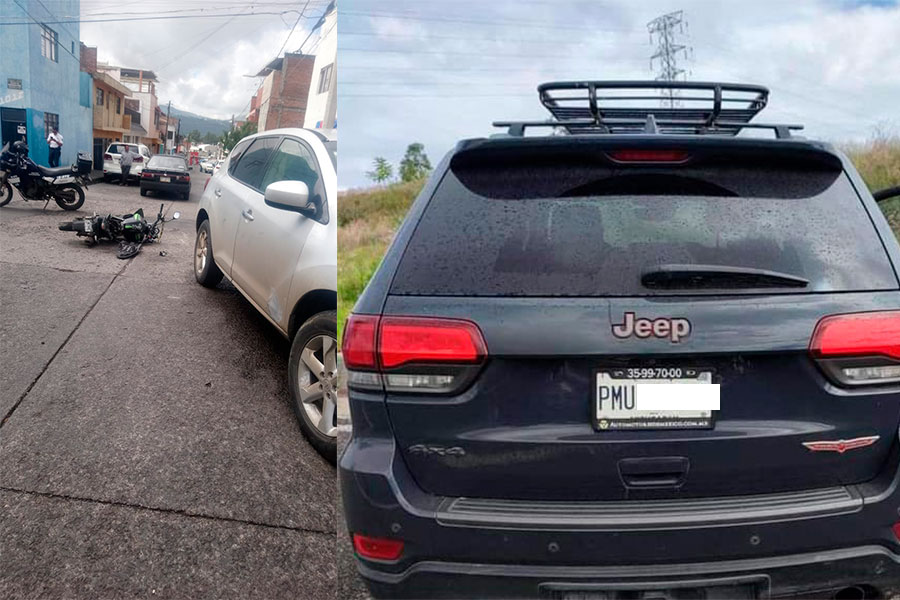 Camioneta robada en su huida atropella a un motociclista y es recuperada tras percusión