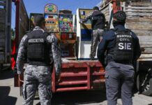 Autoridades federales y estatales aseguran 127 máquinas traga monedas en 8 cateos en Morelia
