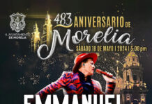 Concierto de aniversario de Morelia, comienza a las 5 pm