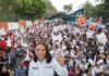 Miles de simpatizantes respaldan a Nalleli Pedraza en su cierre de campaña